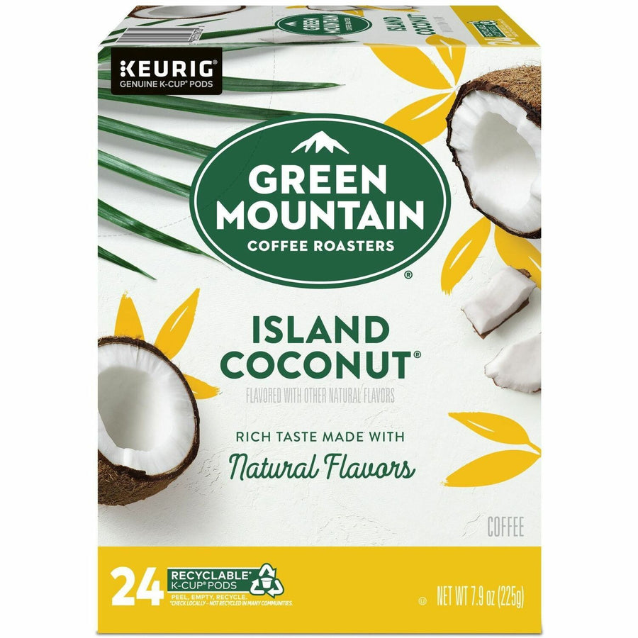 Green Mountain Coffee Island Coconut Keurig Single-Serve K-Cup Pods, Light Roast Coffee, 24 Count, 24 / Box, GMT6720