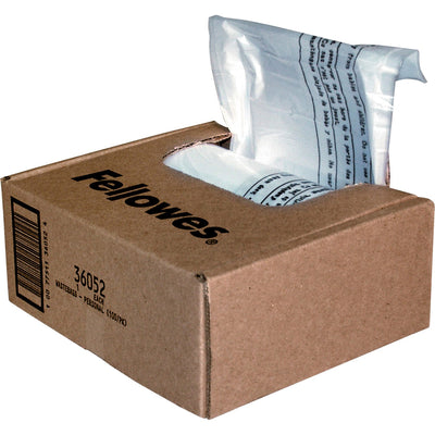 Fellowes Office Shredder Waste Bags, Clear, 100 / Carton — view 1