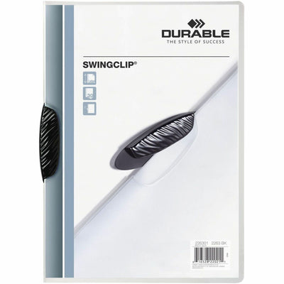 Durable Office SWINGCLIP Letter Report Cover, Clear, 8 1/2" Width x 11" Length, 25 / Box, DBL2263-01