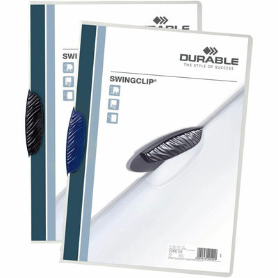Durable Office SWINGCLIP Letter Report Cover, Clear, 8 1/2" Width x 11" Length, 25 / Box, DBL226301