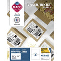 Chartpak Maco White Half-sheet Internet Labels, 200 / Box, MACML-0200