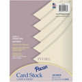 Dixon Ticonderoga Pacon Card Stock Sheets, Ivory, 8 1/2" x 11", 1 Pack, PAC101186
