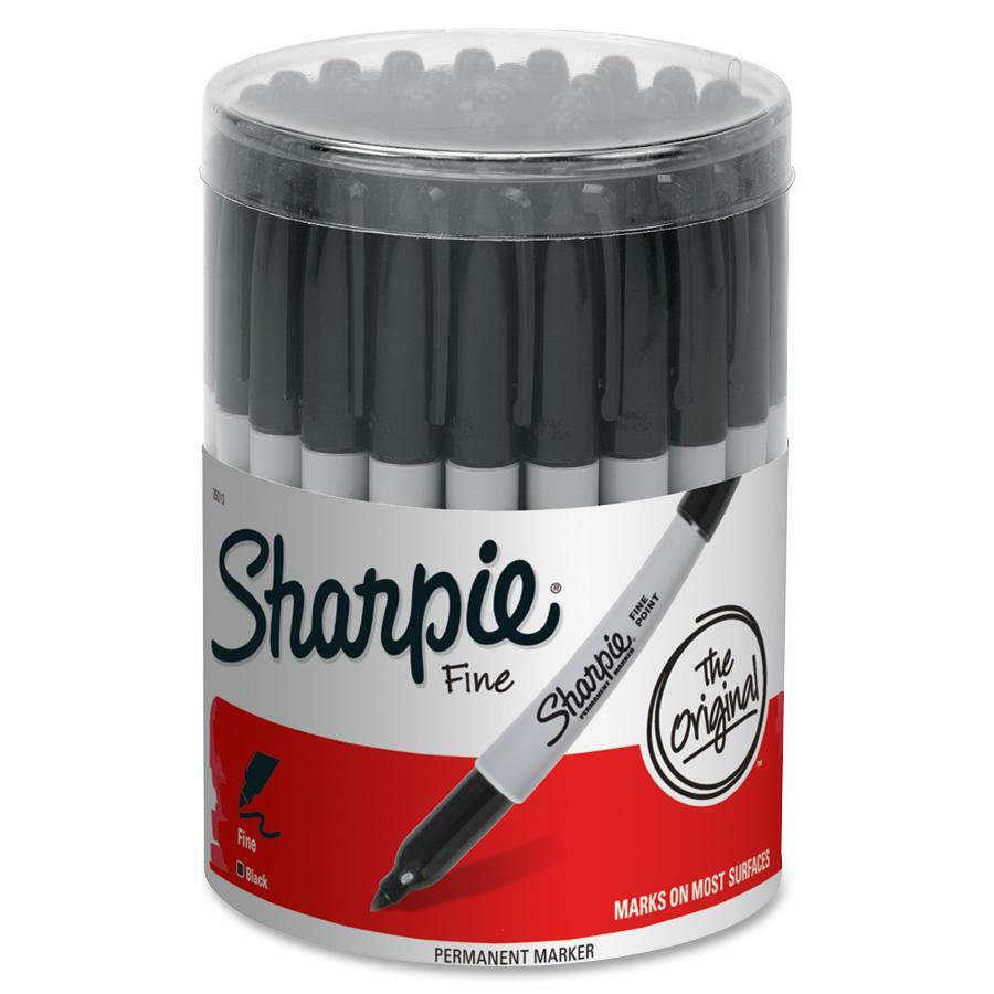 Sharpie Fine Point Permanent Marker, Black, Smudge Resistant, 36 / Pack, SAN35010