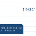 Roaring Spring Paper Products Roaring Spring Environotes College Ruled 1 Subject Recycled Spiral Notebook, 11" x 8 1/2", ROA13361