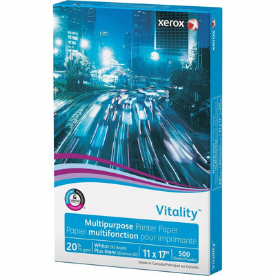 Xerox Vitality Multipurpose Printer Paper -, White, 11" x 17", 500 / Ream, XER3R03761