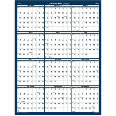 House of Doolittle Write-on Laminated Wall Planner, Gray, 18", /TB 6TB/CT — view 1