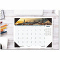 House of Doolittle EarthScapes Coastlines Desk Pad, White, 18 1/2", HOD1786