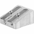 Baumgartens Pencil Sharpener Dual Hole SILVER (MR-2110), BAUMR2110
