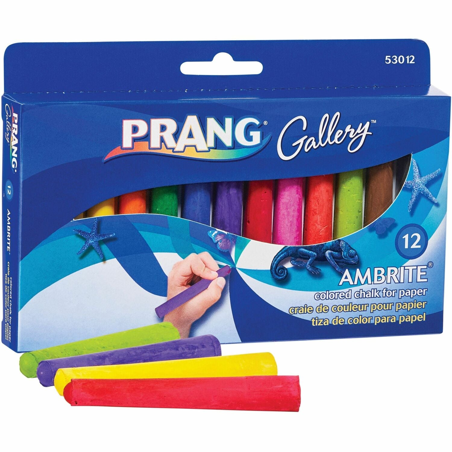 Prang Gallery Ambrite Colored Chalk, 1 Box
