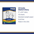 Dixon Ticonderoga UCreate Art1st Sketch Diary, 9" x 6", 80 / Pad, PAC4790