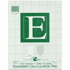 Roaring Spring Paper Products Roaring Spring 5x5 Grid Engineering Pad, 11" x 8 1/2", ROA95582