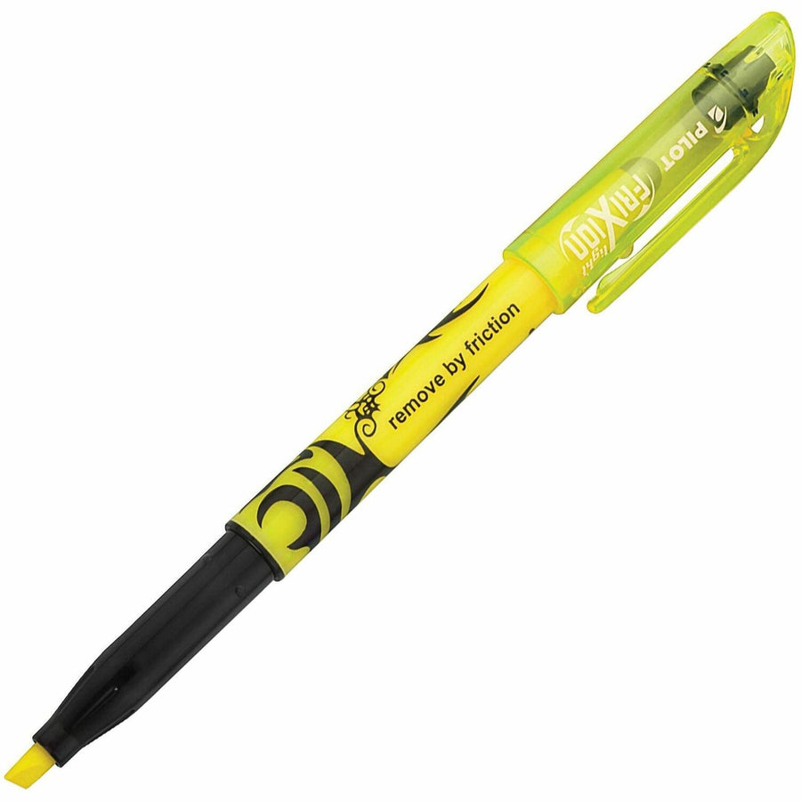FriXion Highlighters, FriXion Ball Clicker, Fluorescent Yellow, Thermosensitive Ink, 1 Dozen, PIL46502