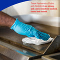 Kimberly-Clark Wypall Critical Clean Ultra Duty Foodservice Cloths with Anti-Microbial Treatment, White, 150 / Carton, KCC06280