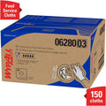 Kimberly-Clark Wypall Critical Clean Ultra Duty Foodservice Cloths with Anti-Microbial Treatment, White, 150 / Carton, KCC06280