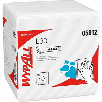 Kimberly-Clark Wypall GeneralClean L30 Heavy Duty Cleaning Towels, White, 1 Pack, KCC05812