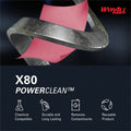 Kimberly-Clark Wypall PowerClean X80 Heavy Duty Cloths Jumbo Roll, Red, 1 Carton, KCC41055