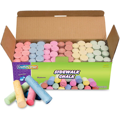 Dixon Ticonderoga Creativity Street Sidewalk Chalk, Light Yellow, 52 / Box, PAC1752