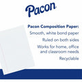 Dixon Ticonderoga Pacon Composition Paper - Government - Letter, 8 1/2" x 11", 500 / Ream, PAC2431