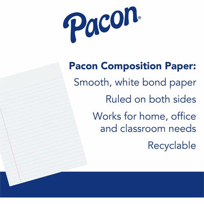 Dixon Ticonderoga Pacon Composition Paper - Government - Letter, 8 1/2" x 11", 500 / Ream, PAC2431