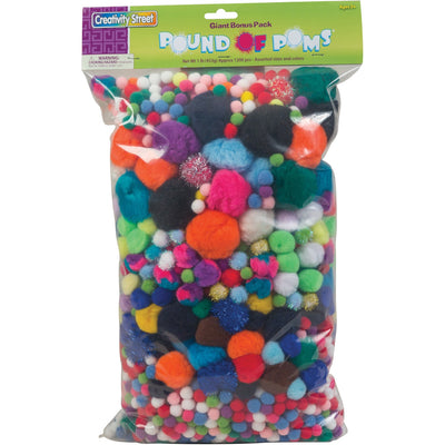 Dixon Ticonderoga Creativity Street Pound of Poms, Assorted, 1 Pack, PAC818001