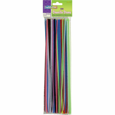 Dixon Ticonderoga Creativity Street Pipe Cleaner Stems, Assorted, 100 / Pack, PAC711201