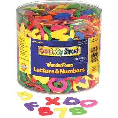 Dixon Ticonderoga Creativity Street Wonderfoam Tub of Letters/Numbers, Assorted, 1 Set, PAC4304