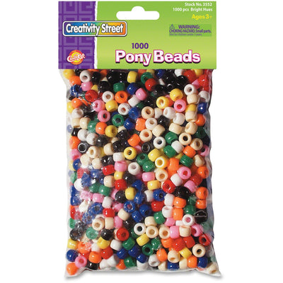 Dixon Ticonderoga Creativity Street Pony Beads, Assorted, 1000 / Pack, PAC3552