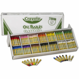 Crayola 12-Color Oil Pastel Classpack, Black, 1 Box, CYO524629