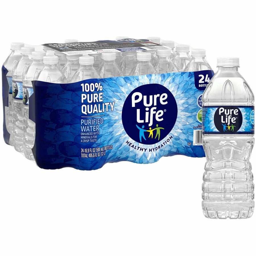 Pure Life Purified Bottled Water, 24 / Carton, NLE101264