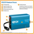 Eaton Tripp Lite series PowerVerter 375W Ultra-compact Inverter, Blue, TRPPV375