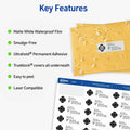 Avery 1" x 2-5/8" Labels, Ultrahold, 1,500 Labels (5520), White, 1500 / Pack, AVE5520