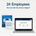 TOPS W2 Laser Forms 6-part Tax Kit, White, 1 Pack, TOP22904KIT