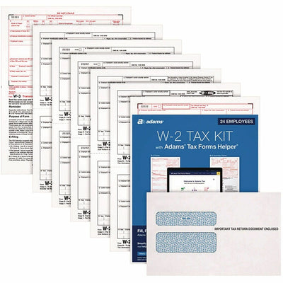 TOPS W2 Laser Forms 6-part Tax Kit, White, 1 Pack, TOP22904KIT