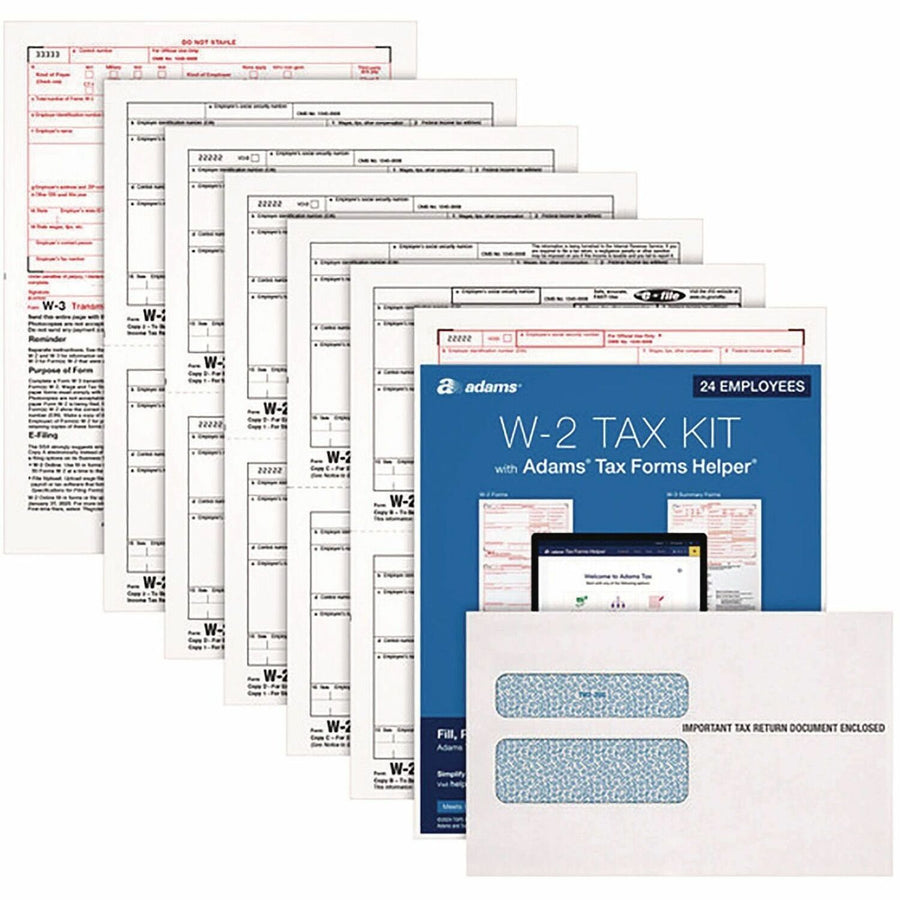 TOPS W2 Laser Forms 6-part Tax Kit, White, 1 / Pack, TOP22904KIT