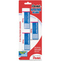 Pentel Hi-Polymer Eraser, White, 3 / Pack, PENZEH10BP3K6
