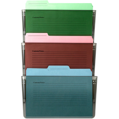Officemate Mountable Wall File, Smoke, 1 Box, OIC21421