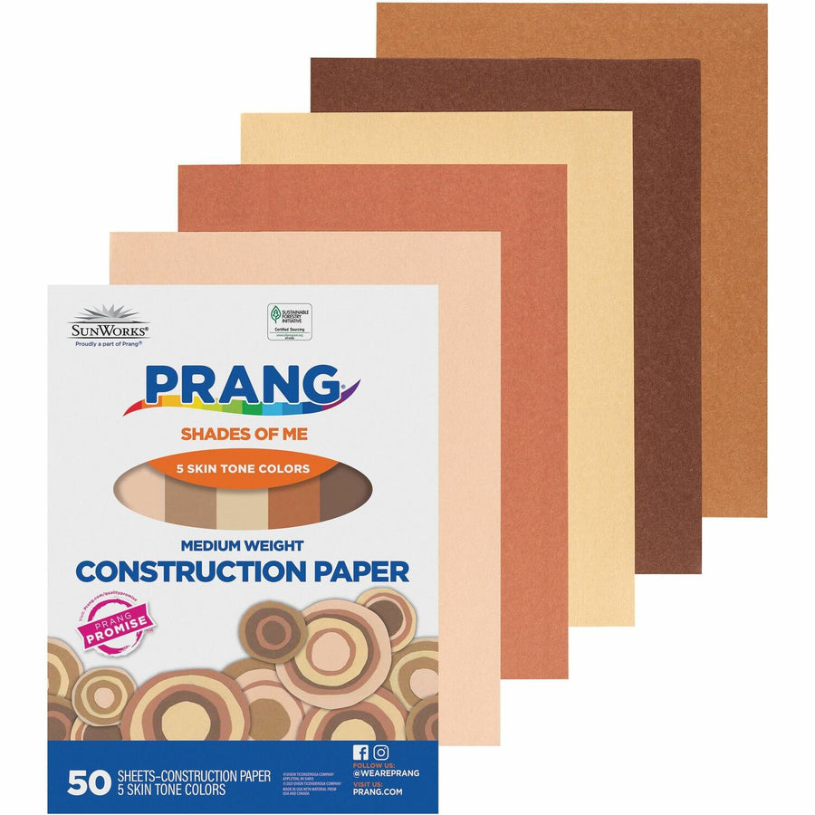 Prang Multicultural Construction Paper, Assorted, 1 / Pack, PAC9509