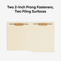 Smead Shelf-Master Straight Tab Cut Letter Recycled Fastener Folder, Manila, 8 1/2" Width x 11" Length, 250 / Box, SMD34125