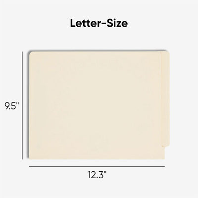 Smead Shelf-Master Straight Tab Cut Letter Recycled Fastener Folder, Manila, 8 1/2" Width x 11" Length, 250 / Box, SMD34125