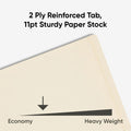 Smead Shelf-Master Straight Tab Cut Letter Recycled Fastener Folder, Manila, 8 1/2" Width x 11" Length, 250 / Box, SMD34125