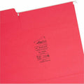 Smead FasTab 1/3 Tab Cut Letter Recycled Hanging Folder, Red, 8 1/2" Width x 11" Length, 18 / Box, SMD64053