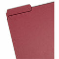 Smead Colored 1/3 Tab Cut Letter Recycled Fastener Folder, Bright Red, 8 1/2" Width x 11" Length, 25 / Box, SMD14936
