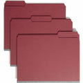 Smead Colored 1/3 Tab Cut Letter Recycled Fastener Folder, Bright Red, 8 1/2" Width x 11" Length, 25 / Box, SMD14936