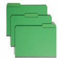 Smead Colored 1/3 Tab Cut Letter Recycled Fastener Folder, Green, 8 1/2" Width x 11" Length, 25 / Box, SMD14938