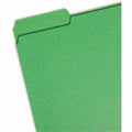 Smead Colored 1/3 Tab Cut Letter Recycled Fastener Folder, Green, 8 1/2" Width x 11" Length, 25 / Box, SMD14938