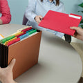 Smead SuperTab 1/3 Tab Cut Letter Recycled Top Tab File Folder, Red, 8 1/2" Width x 11" Length, 100 / Box, SMD11987