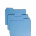 Smead SuperTab 1/3 Tab Cut Letter Recycled Top Tab File Folder, Blue, 8 1/2" Width x 11" Length, 1 / Pack, SMD11986