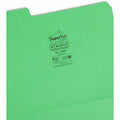 Smead SuperTab 1/3 Tab Cut Letter Recycled Top Tab File Folder, Green, 8 1/2" Width x 11" Length, 100 / Box, SMD11985