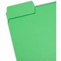 Smead SuperTab 1/3 Tab Cut Letter Recycled Top Tab File Folder, Green, 8 1/2" Width x 11" Length, 100 / Box, SMD11985