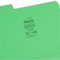Smead SuperTab 1/3 Tab Cut Letter Recycled Top Tab File Folder, Green, 8 1/2" Width x 11" Length, 100 / Box, SMD11985